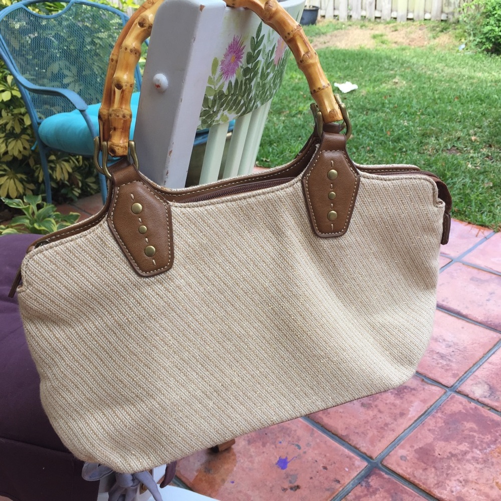 Relic Bamboo and Canvas Purse